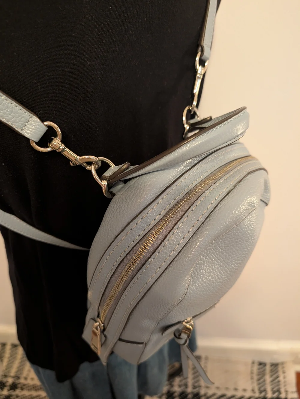 Coach Andi Mini Backpack Blue Pebbled Leather F30530 - Picture 7 of 12